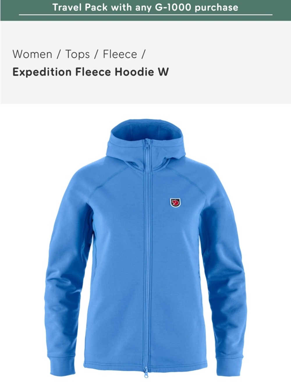 Fjallraven Women’s Expedition Fleece Hoodie - Picture 13 of 15